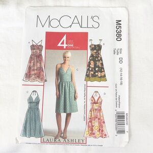 McCall’s M5380 Sewing Pattern Misses Dress Size DD 12-18 Uncut Factory Folded